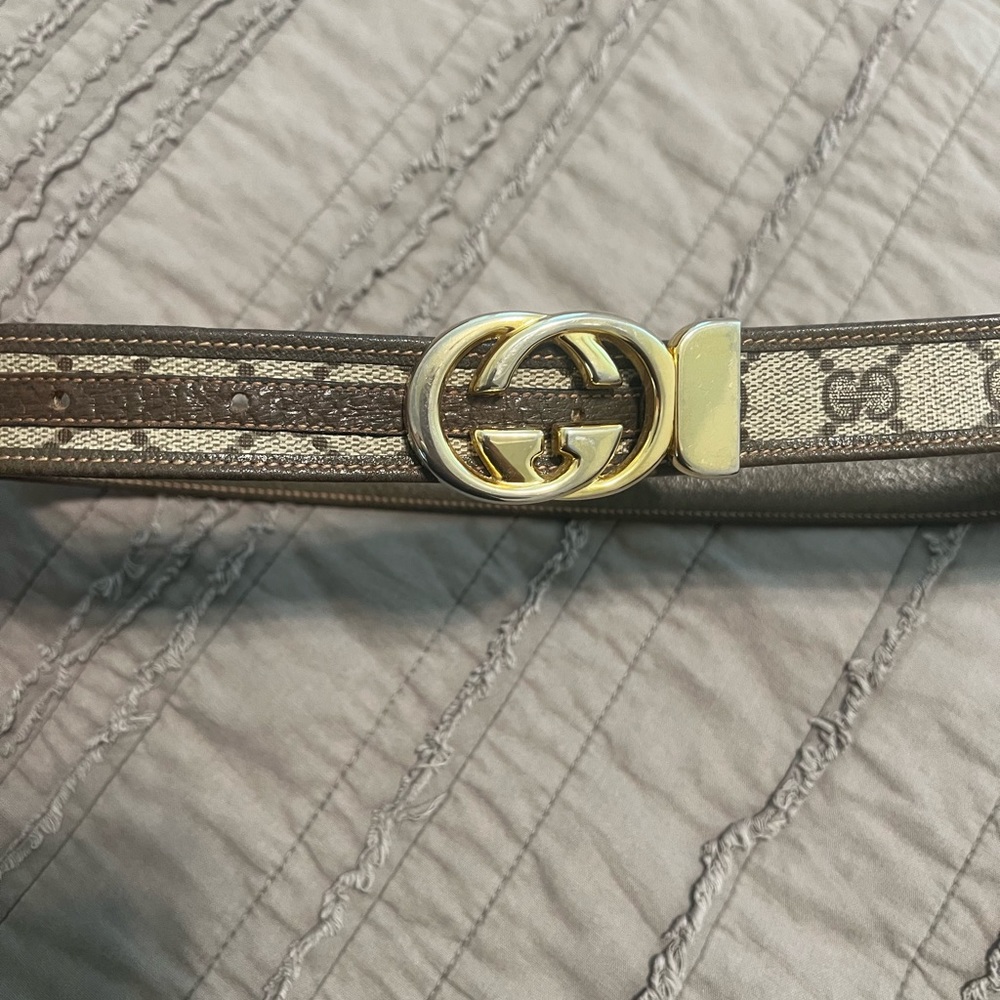 Double G GUCCI Vintage reversible belt